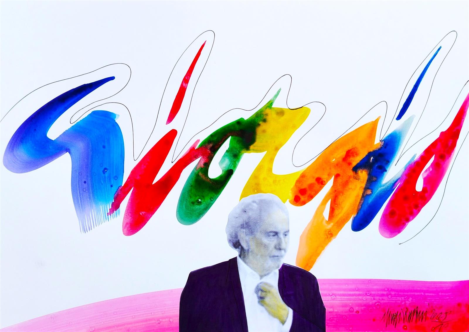 Giorgio | 2026 | 29,7x42 | Acquarelli e foto su carta di cotone da 350 gr.